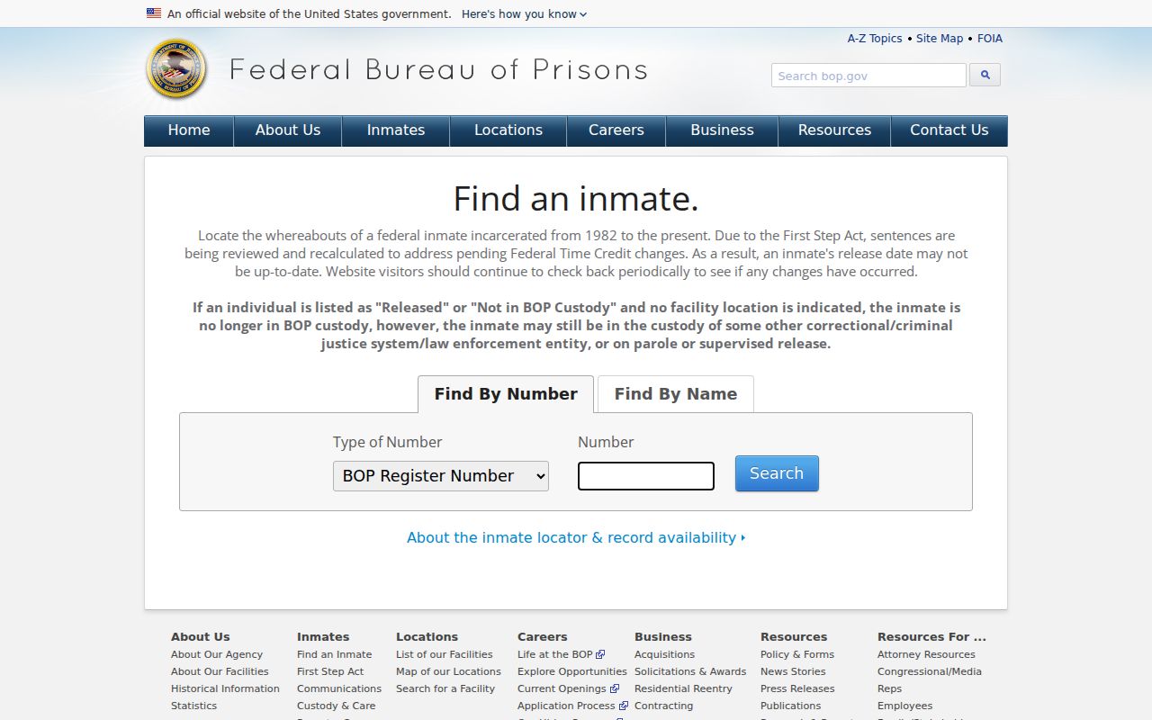 Douglas County arrest records federal inmate locator boundary