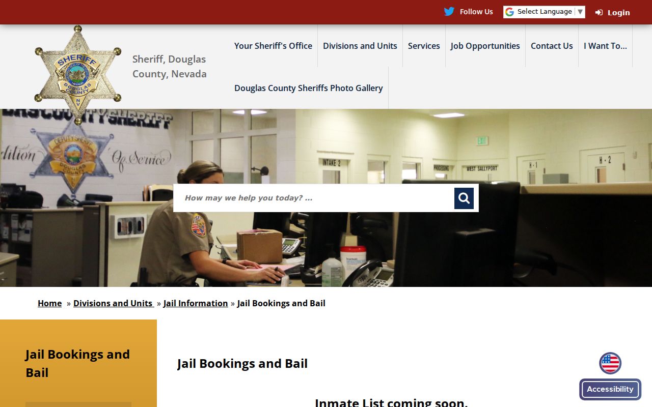 Douglas County arrest records jail bookings page