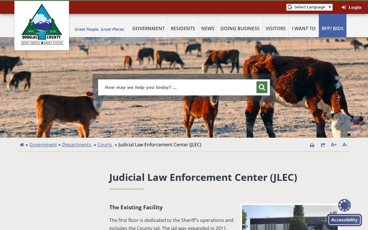 Douglas County criminal records Judicial and Law Enforcement Center